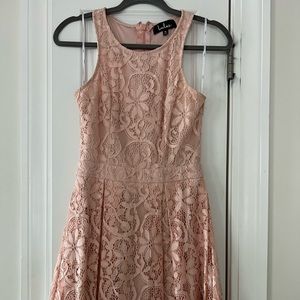 High neck lace dress